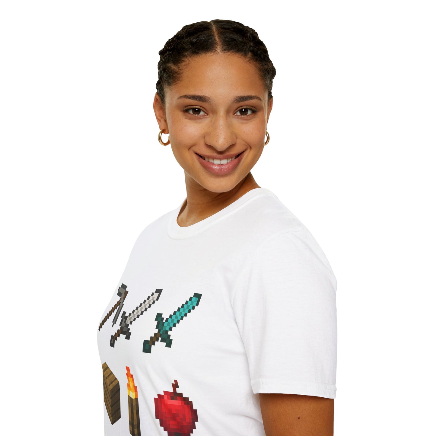 Pixel Tools & Items T-Shirt | Retro Pixel Art Gaming Tee, 8-Bit Gamer Shirt, Pixel Weapons & Supplies Top, Video Game Lover Gift Unisex