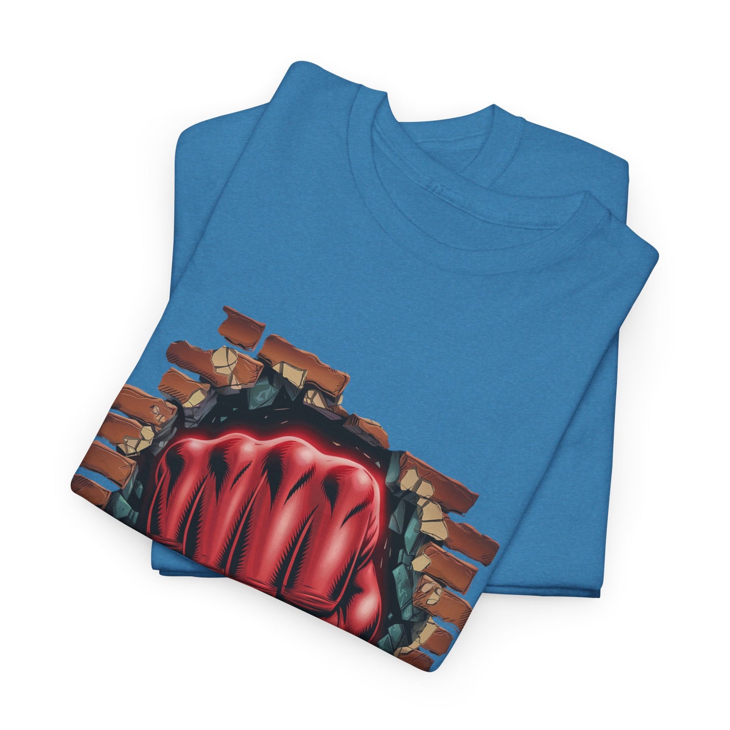 Impact Fist Graphic T-Shirt – Punch Through Brick Wall Design | Bold Streetwear Tee for Fighters, Gym & Edge-Lovers