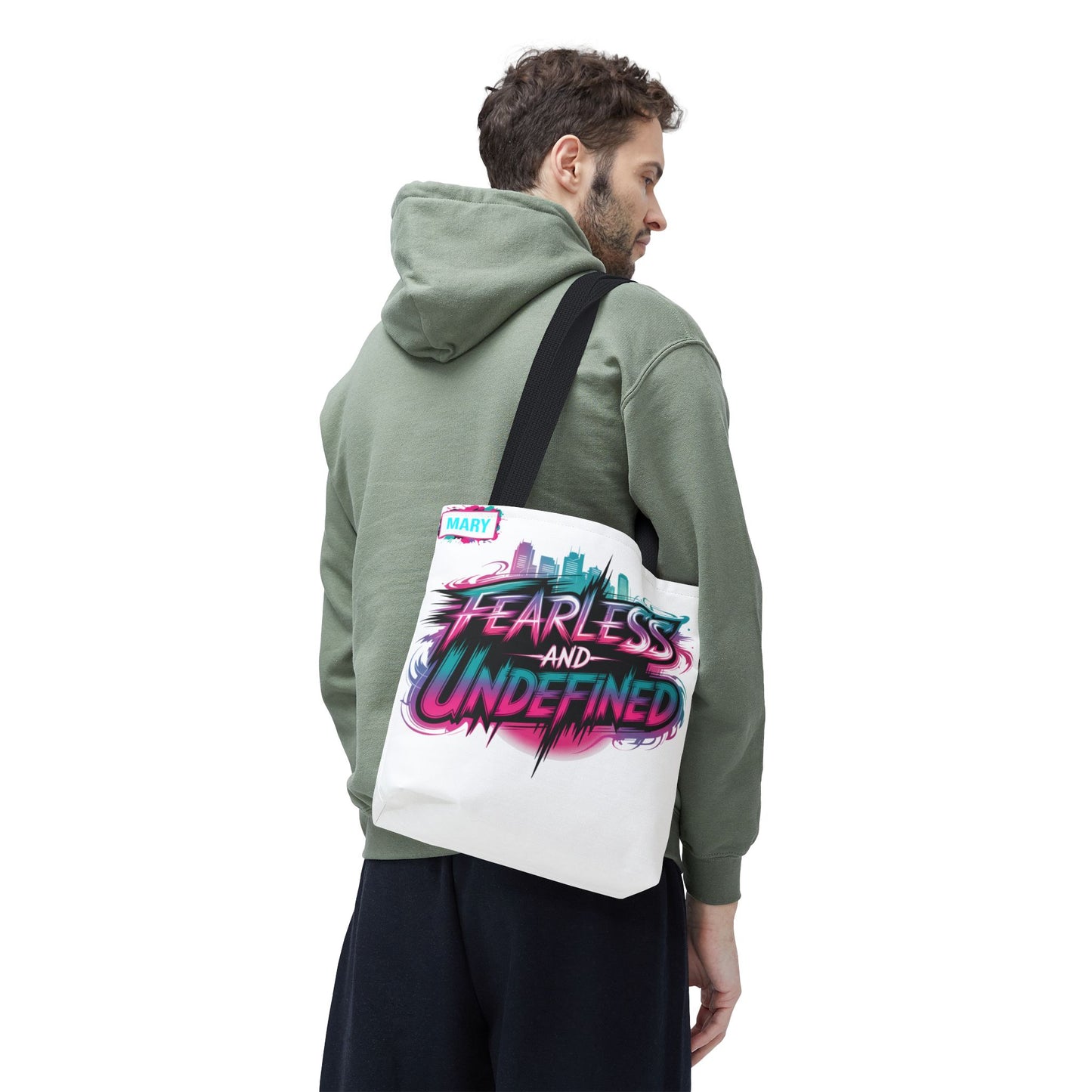 Custom Name Tote Bag | Fearless and Undefined Design | K-Pop Inspired Gift for Fans | Personalized Bold Aesthetic Bag | Trendy Streetwear Tote
