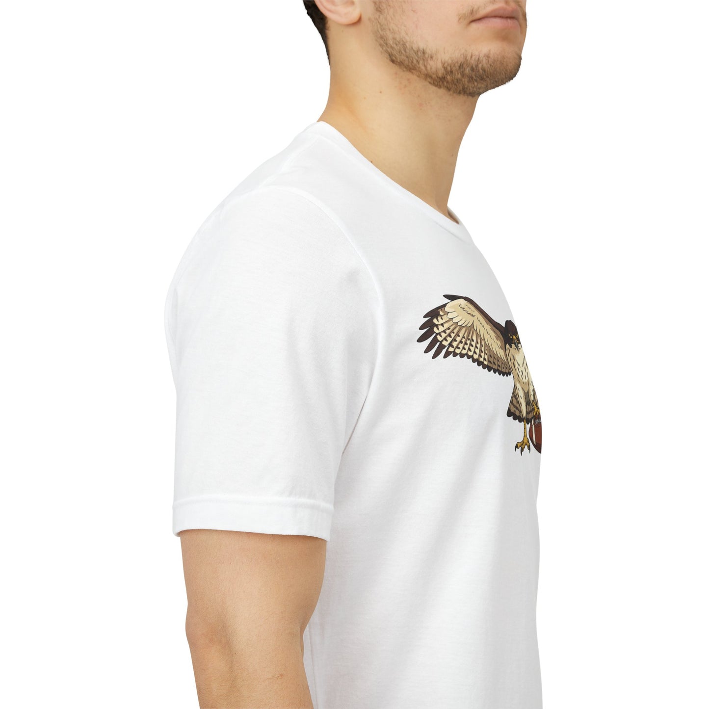 Hawk Football Shirt, Hawk Holding Football T Shirt, Football Mascot Tee, Bird Of Prey Shirt, Sports Fan Gift, Game Day Hawk Tee