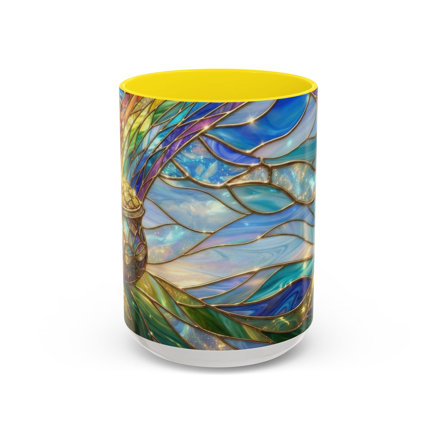 Stained Glass Rainbow Mug, Pot Of Gold Coffee Cup, St Patricks Day Gift, Magical Fantasy Tea Cup, Lucky Irish Leprechaun, Colorful Art