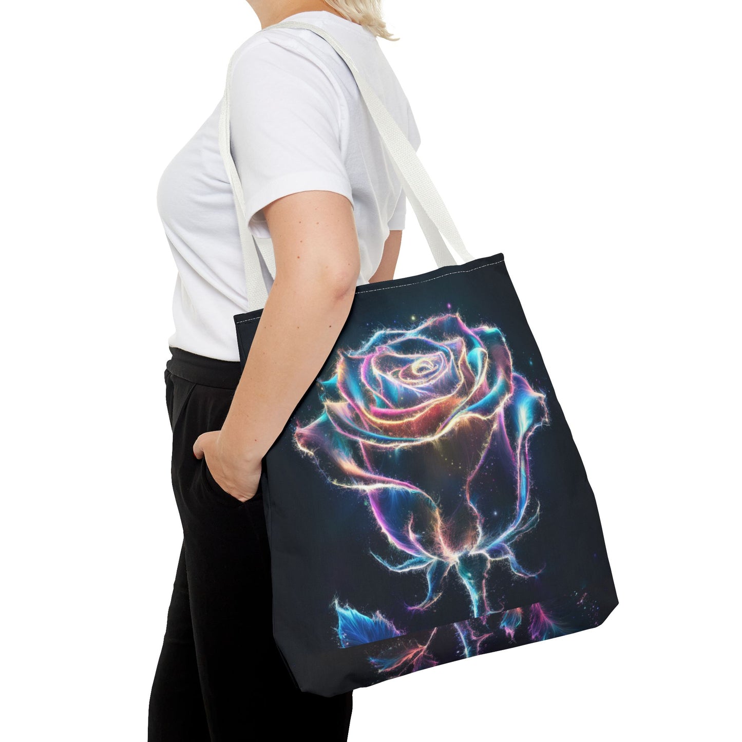 Glowing Rose Tote Bag