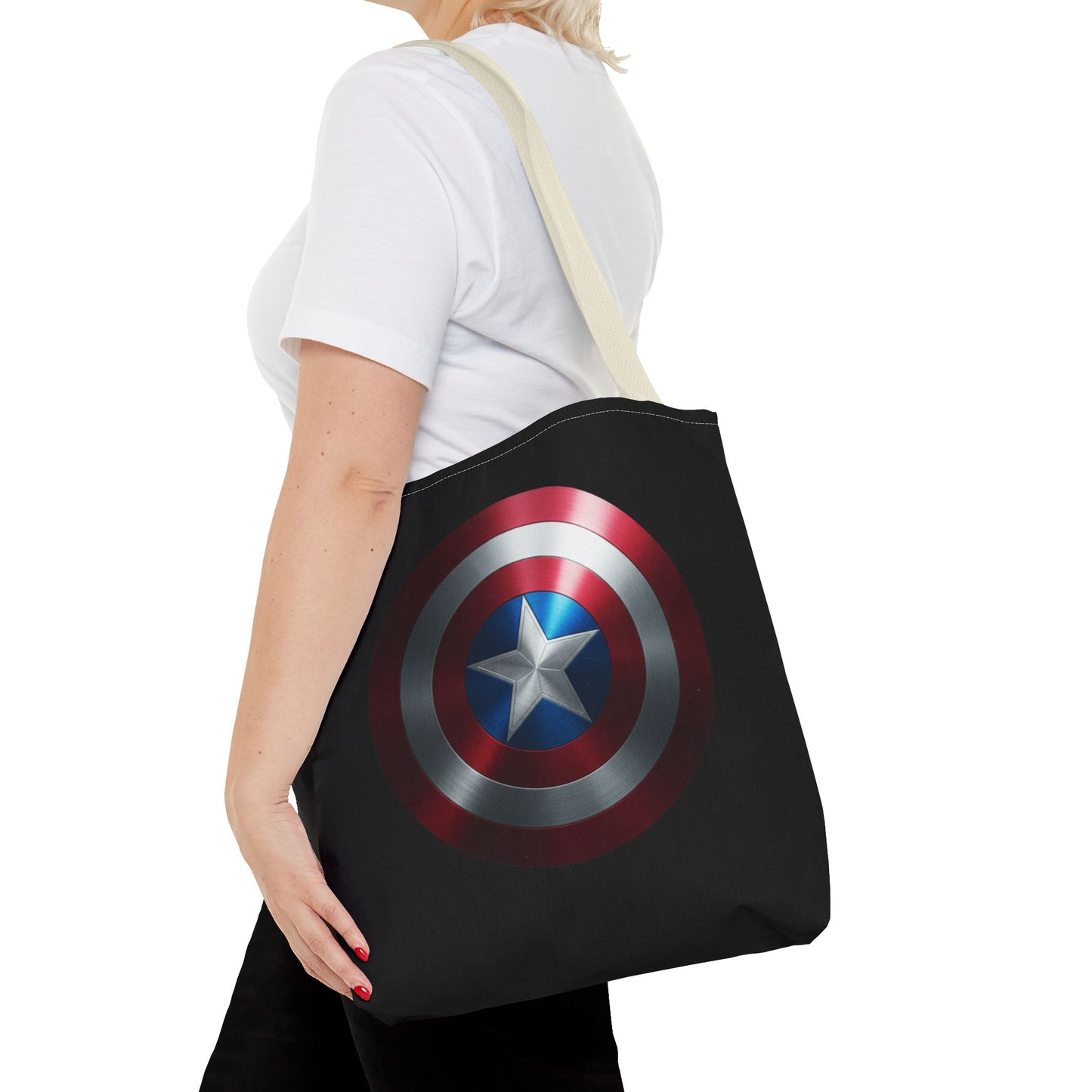 Heroic Shield Tote Bag - Stylish Marvel-Inspired Carryall for Fans