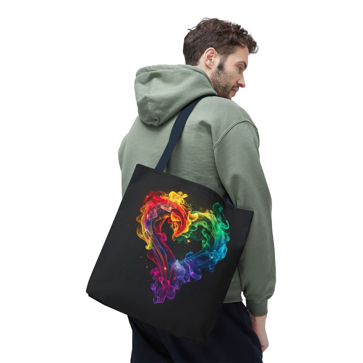 Colorful Smoke Heart Tote
