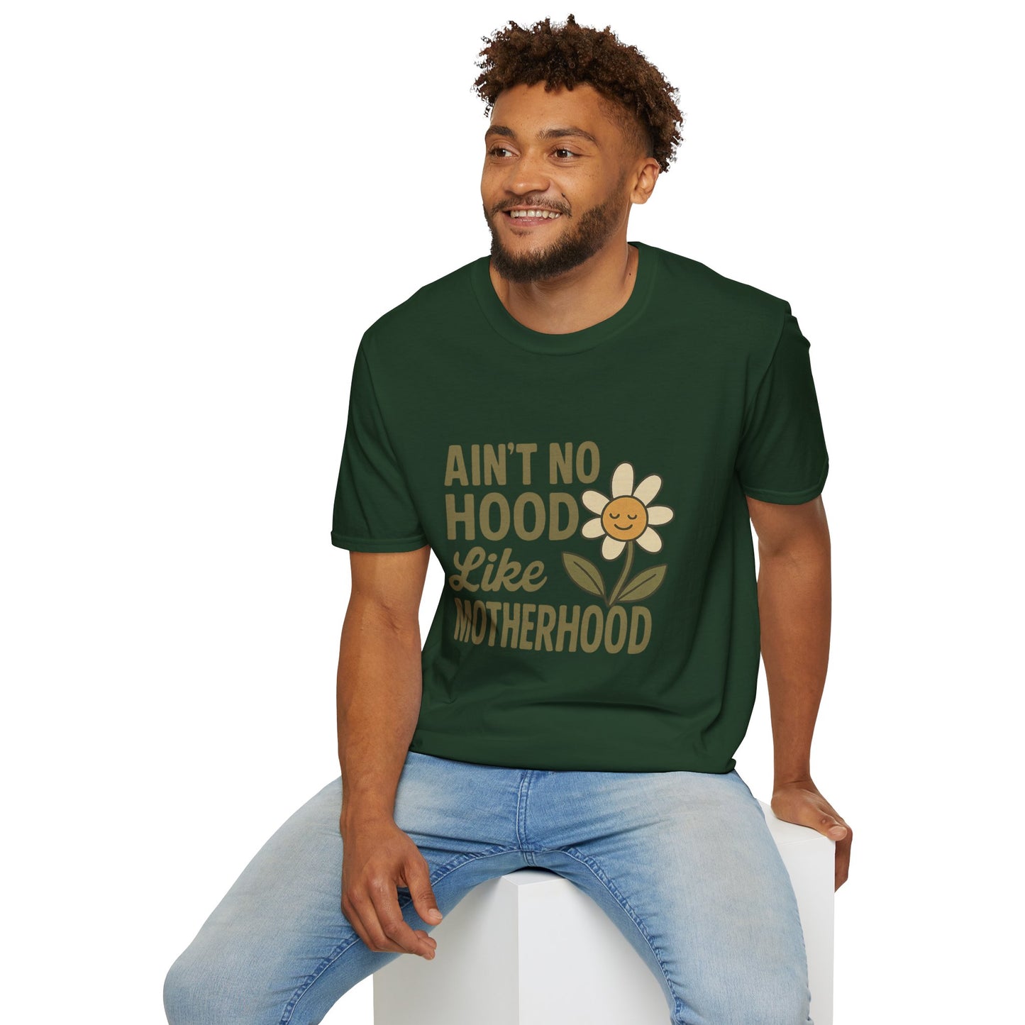 Ain’t No Hood Like Motherhood Shirt – Funny Mom Graphic Tee | Mother’s Day Gift, Cute Flower Mom Life Shirt, New Mom Present