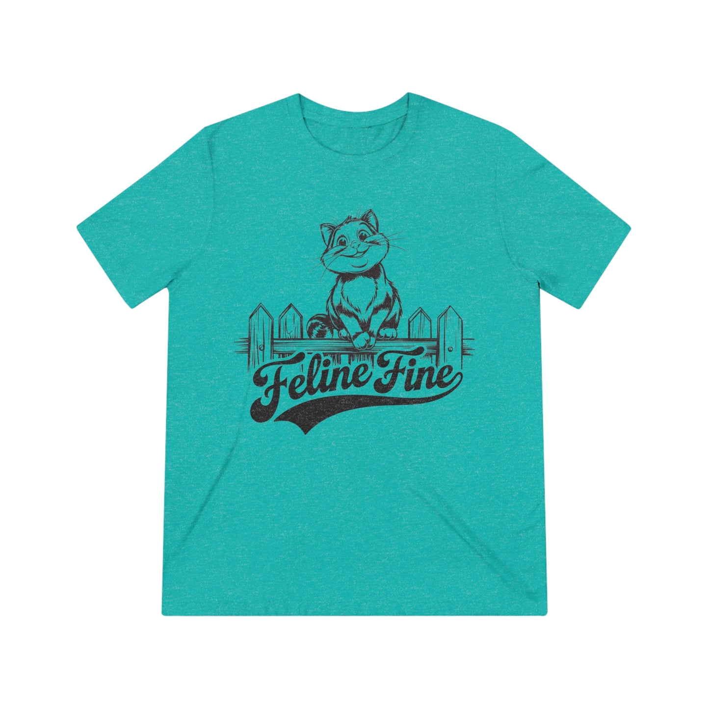 Cat Lover T-Shirt, Feline Fine Tee, Smiling Cat Shirt, Unisex Graphic Tee, Animal Lover Shirt