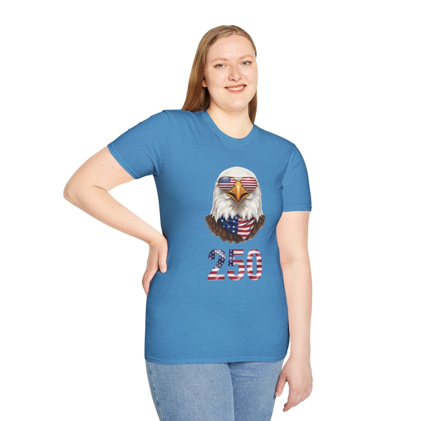 America 250 Eagle Shirt, Patriotic Bald Eagle Tee, USA Flag Sunglasses Shirt, 250th Anniversary Tee, 4th of July Shirt, American Pride Tee