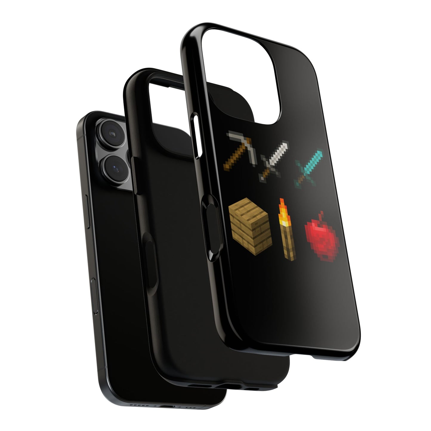 Pixel Art iPhone Case - Gaming-Inspired Tough Case for Gamers inspired by Minecraft Phone Case