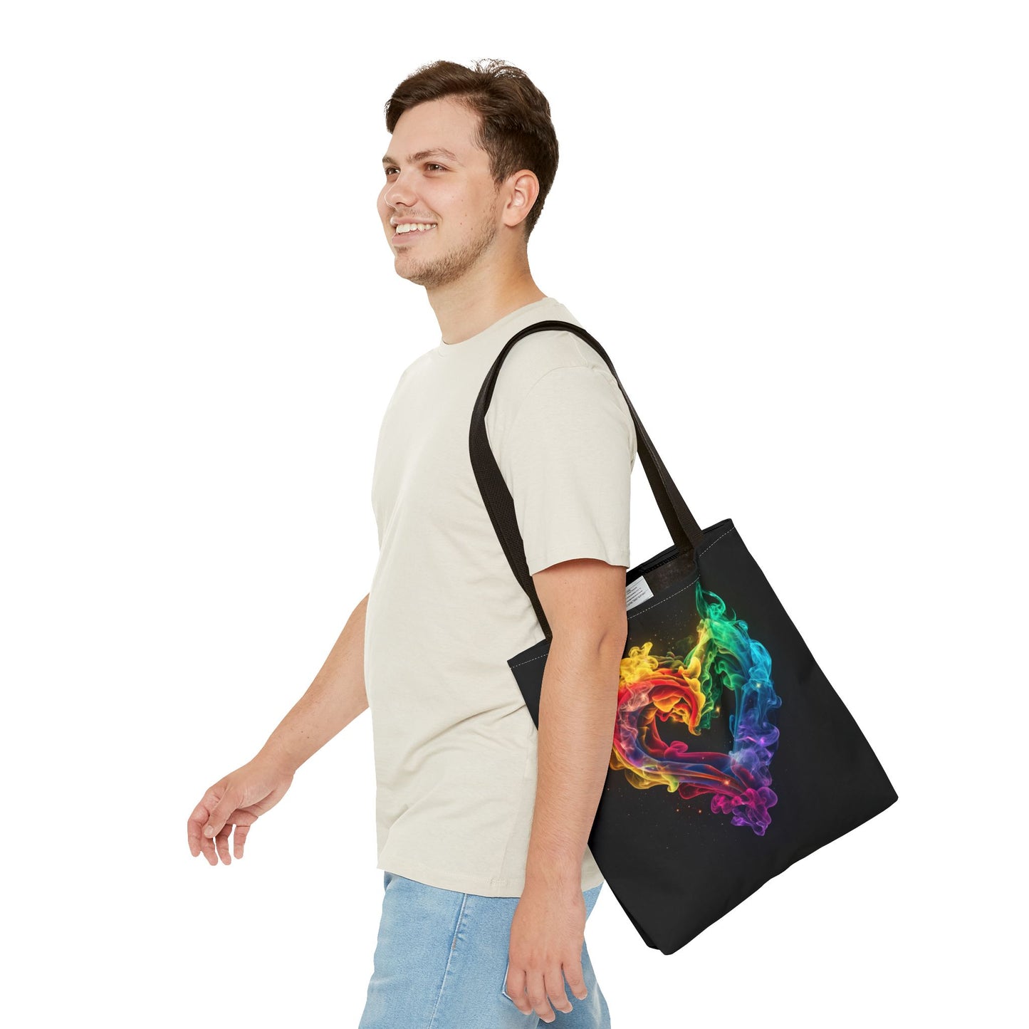 Colorful Smoke Heart Tote