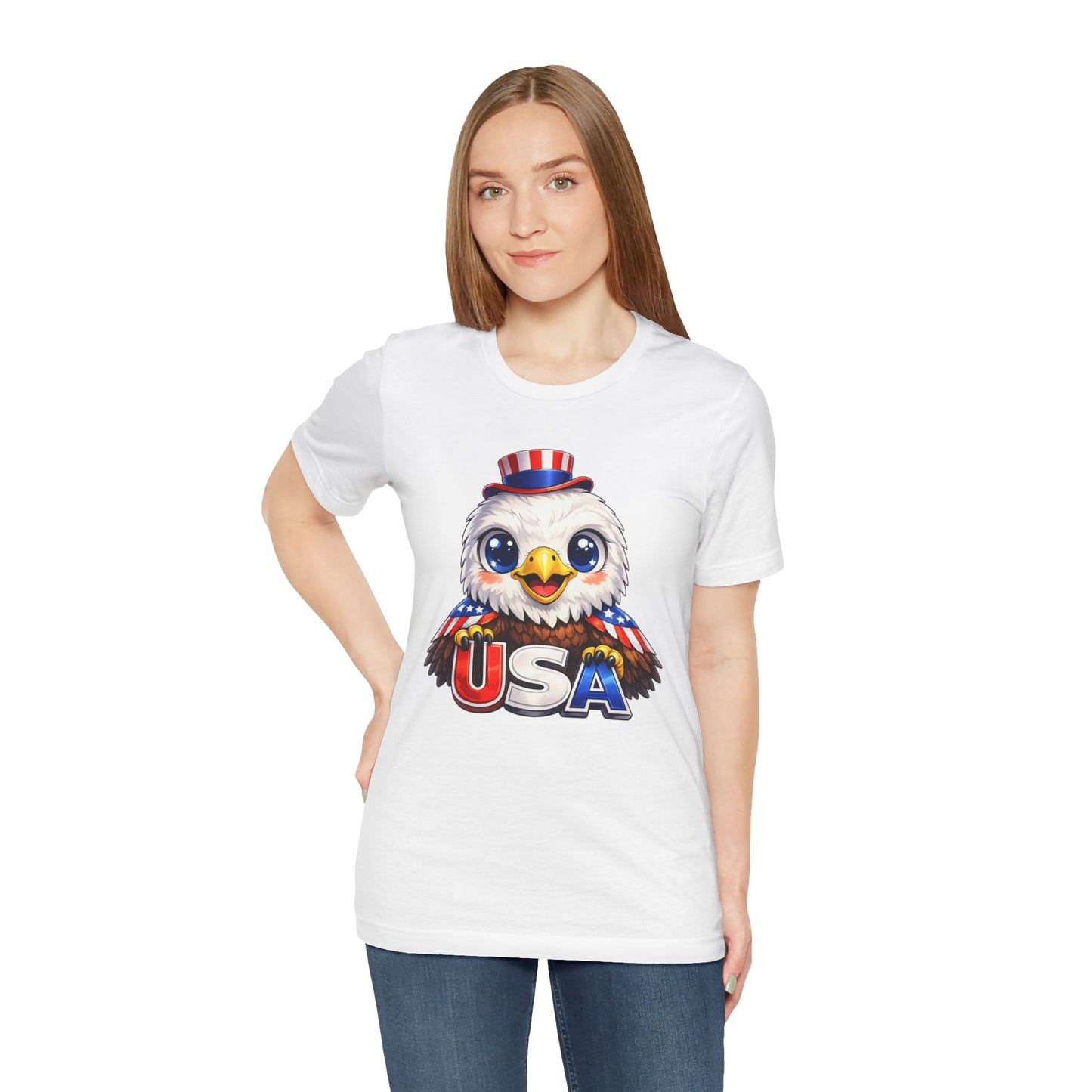 Cute USA Eagle Shirt, Patriotic Eagle T Shirt, Fourth Of July Shirt, American Flag Eagle Tee, Freedom Graphic Shirt, USA Pride Top