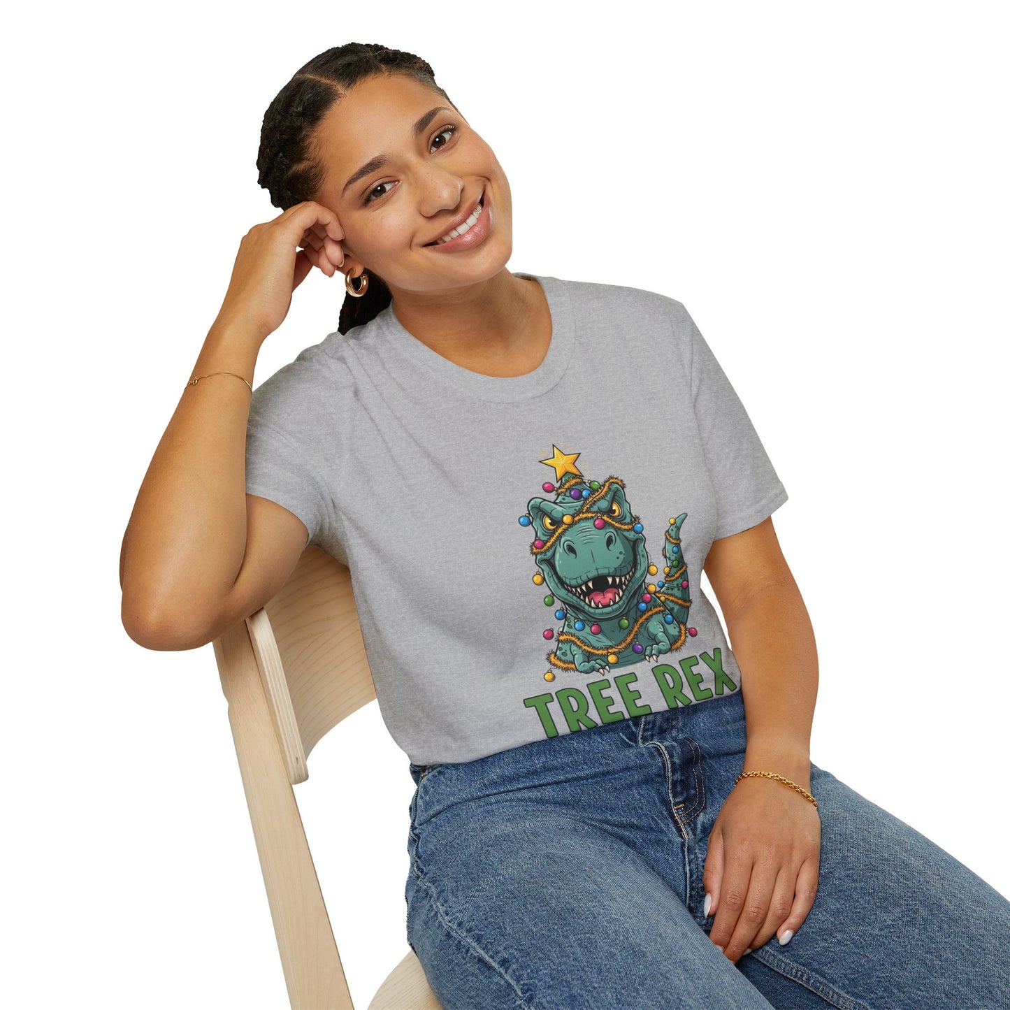 Tree Rex T-Shirt, Dinosaur Christmas Tee, Funny Holiday Dino Shirt, Tree Rex Dinosaur Xmas Graphic Tee, Cute Winter Gift Tee