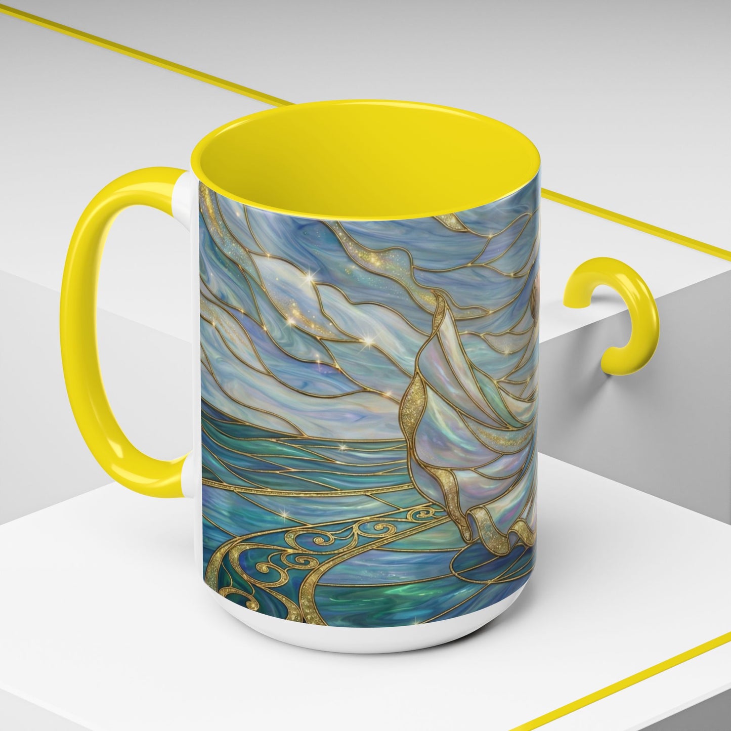 Stained Glass Mug, Dancing Couple Coffee Cup, Romantic Anniversary Gift, Ballroom Dancer Tea Cup, Wedding Present For Couple, Art Mug