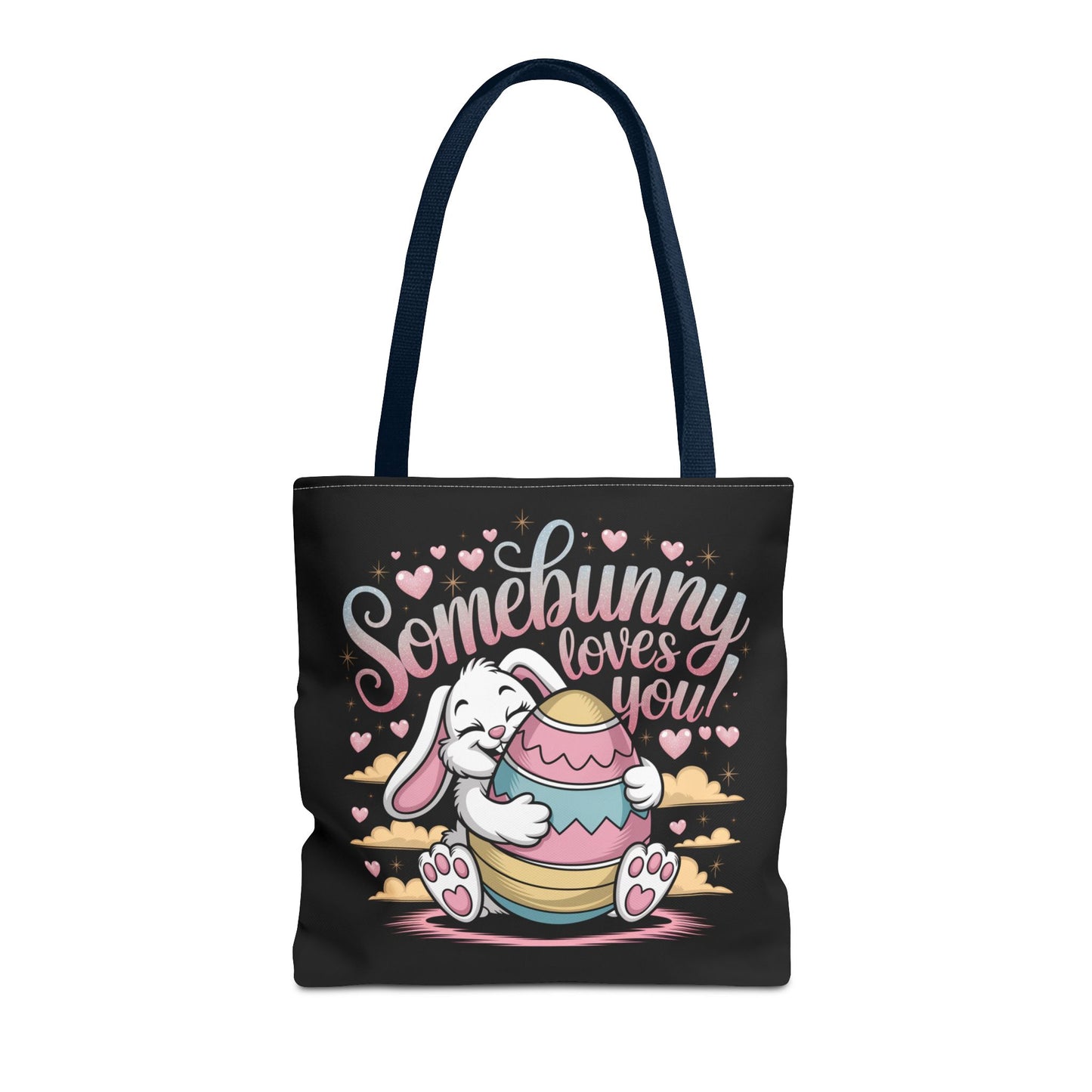 Easter Bunny Tote Bag Somebunny Loves You Easter Bag Bunny