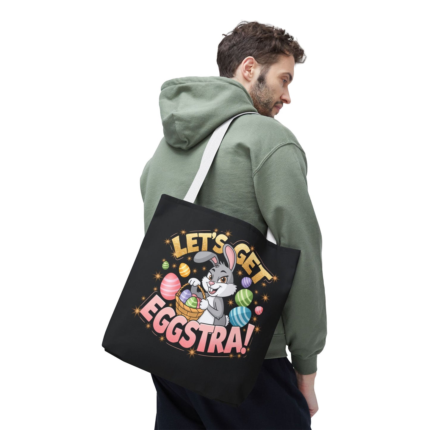 Easter Bunny Tote Bag - 'Leg's Get Eggstra'