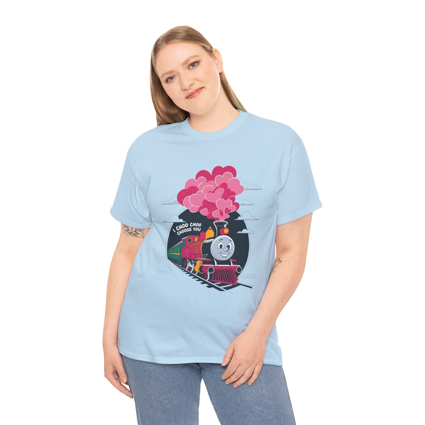 I Choo Choo Choose You Shirt, Cute Train Valentine Tee, Funny Love Graphic TShirt, Romantic Gift For Him Her, Valentine Pun Shir