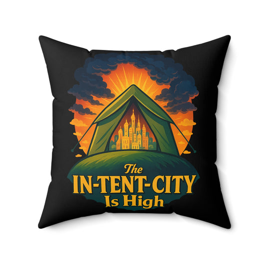 Square Pillow City in a Tent The In-Tent-City is High Intense Throw Intensity Decor Dorm Room Decor