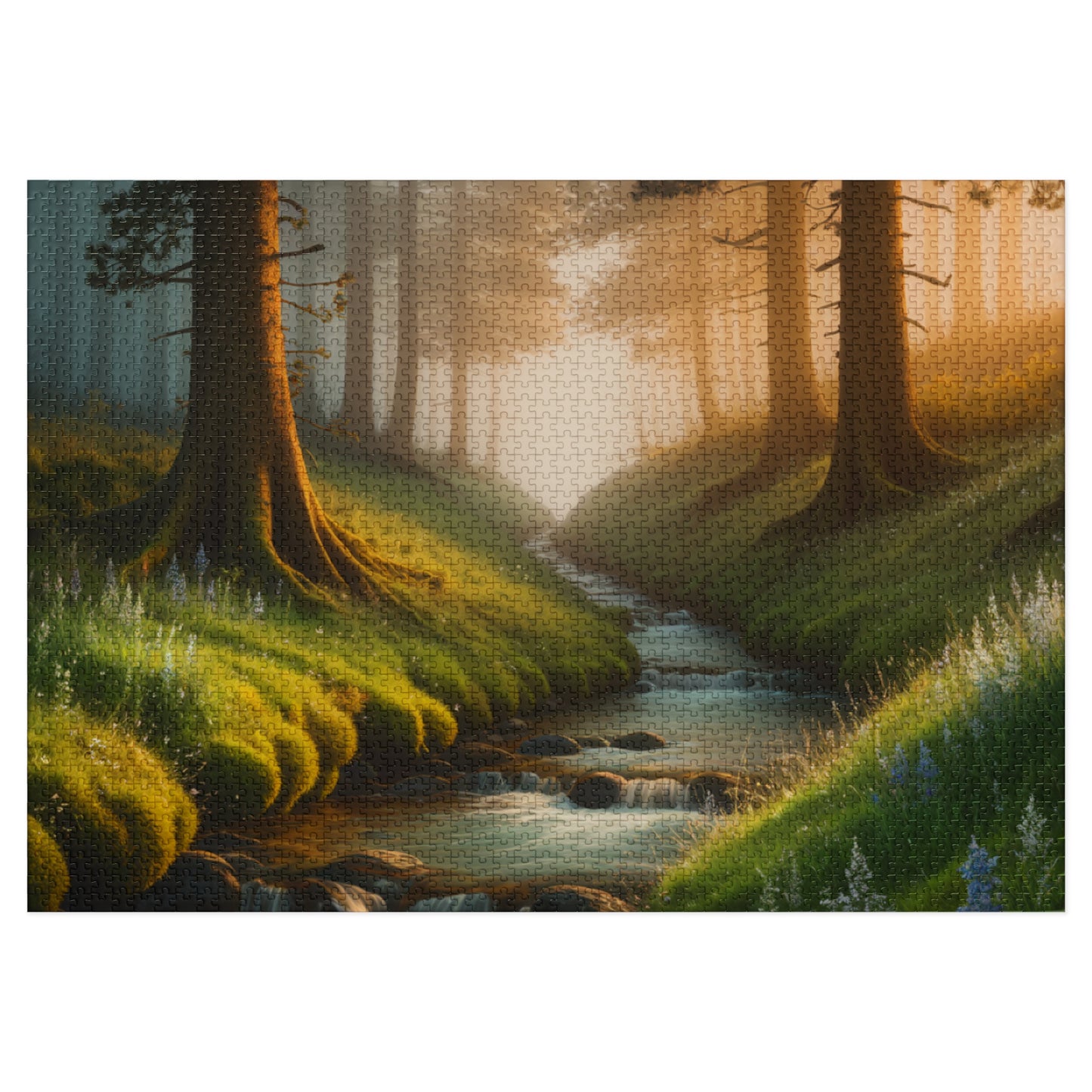 Serene Forest Jigsaw Puzzle with Collector's Tin - Ideal Gift for Nature Lovers