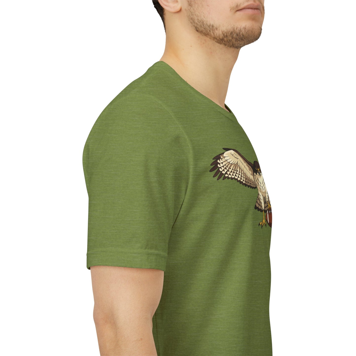 Hawk Football Shirt, Hawk Holding Football T Shirt, Football Mascot Tee, Bird Of Prey Shirt, Sports Fan Gift, Game Day Hawk Tee