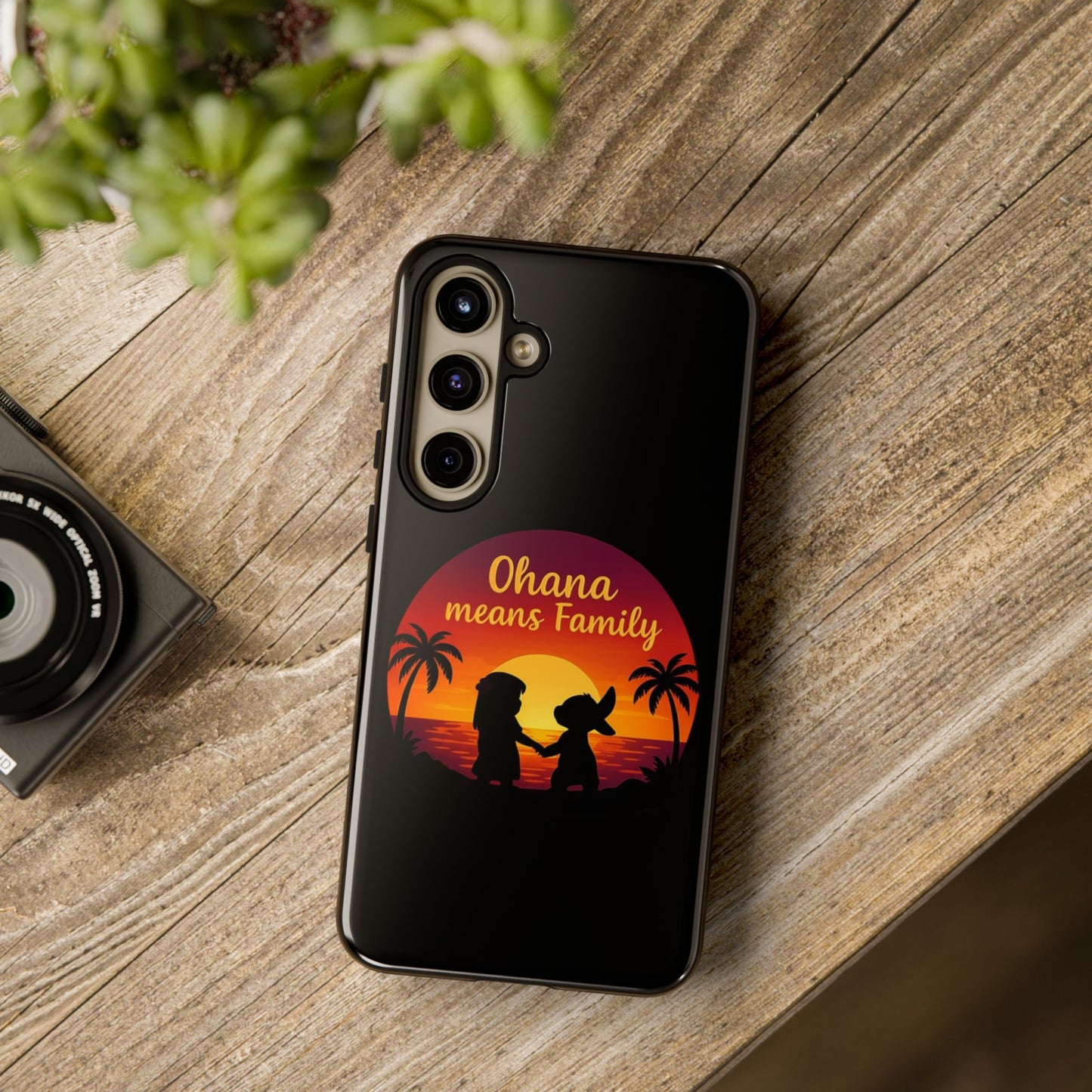 Ohana Means Family Samsung Case – Cute Hawaii Sunset Phone Cover – Lilo and Stitch-Inspired Gift – Protective Case for Galaxy S Series
