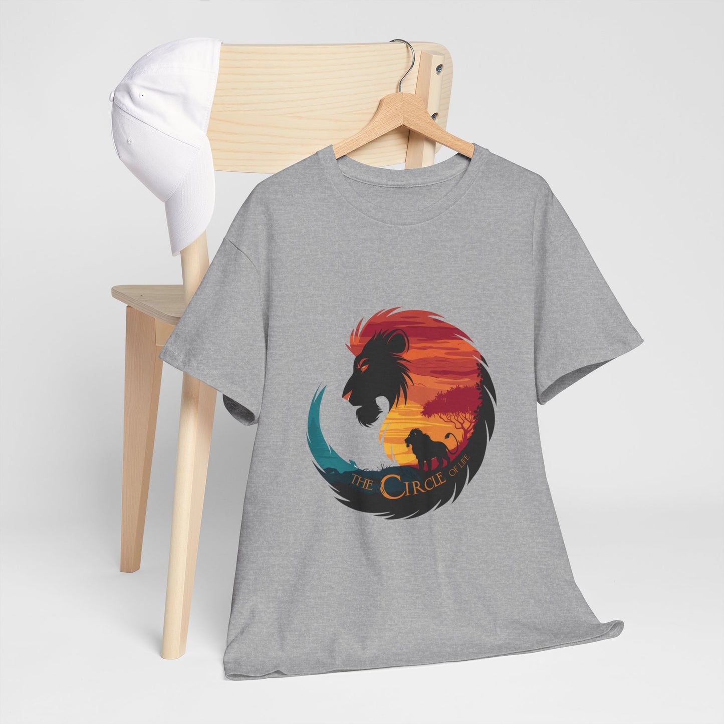 The Circle of Life Lion Shirt – Sunset Safari Wildlife Graphic Tee – Inspirational Nature T-Shirt for Animal Lovers & Adventure Fans