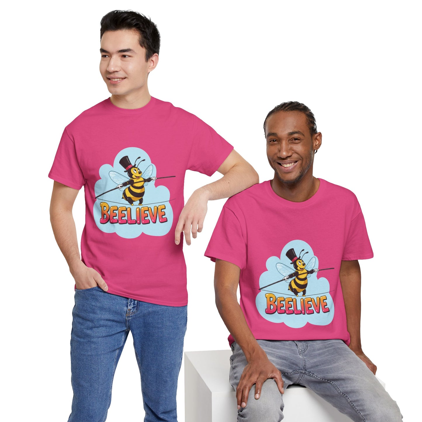 “Beelieve” Bee Pun T‑Shirt | Cute Bee Graphic Tee | Inspirational Pun Shirt | Funny Nature Lover Gift | Bee Belief Positive Vibes Tee