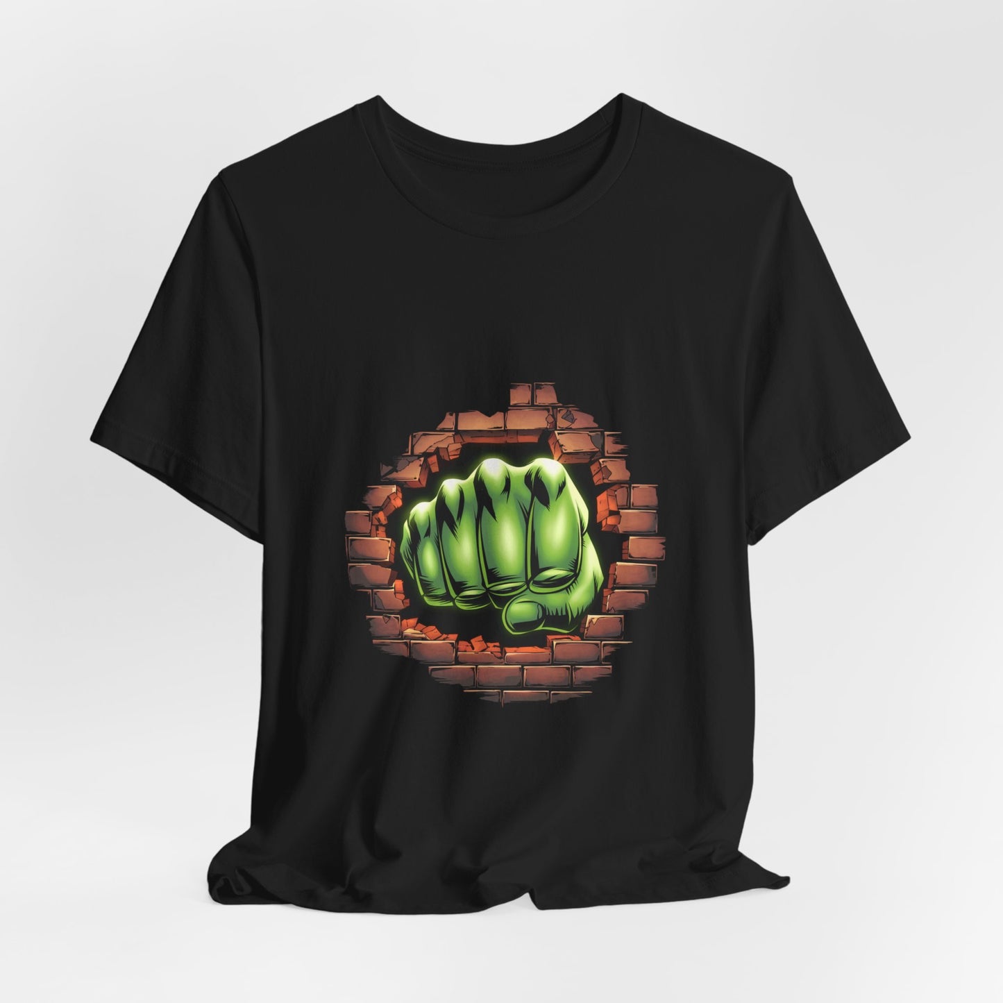 Green Hero Fist Graphic Tee – Superhero Shirt, Comic Pop Art, Gamer Gift, Y2K Dopamine Aesthetic, Funny Nerd Fashion, Unisex T‑shirt