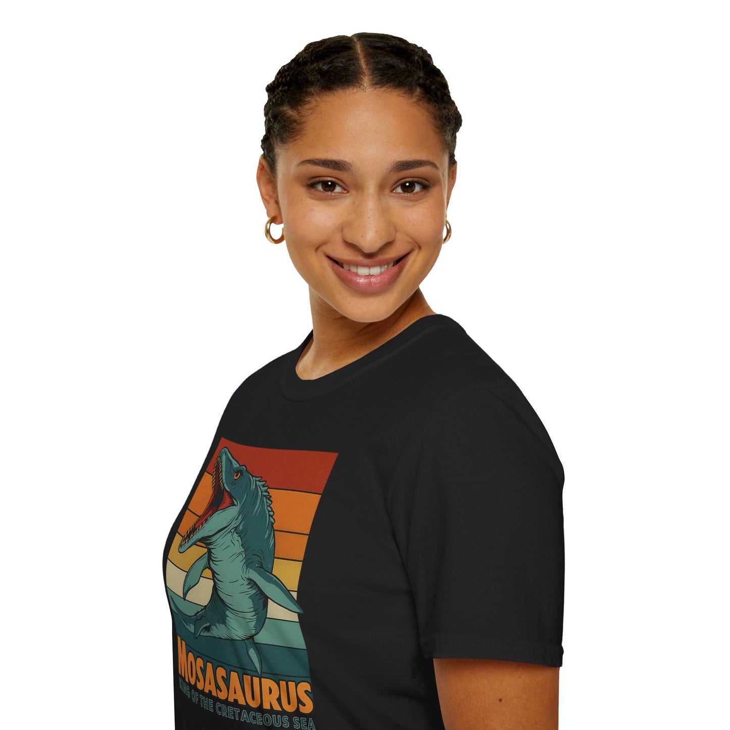 Retro Mosasaurus T-Shirt - Cretaceous Sea Monster Graphic Tee, Dinosaur Lover Gift, Paleontology Birthday, Soft Unisex Jurassic Cotton
