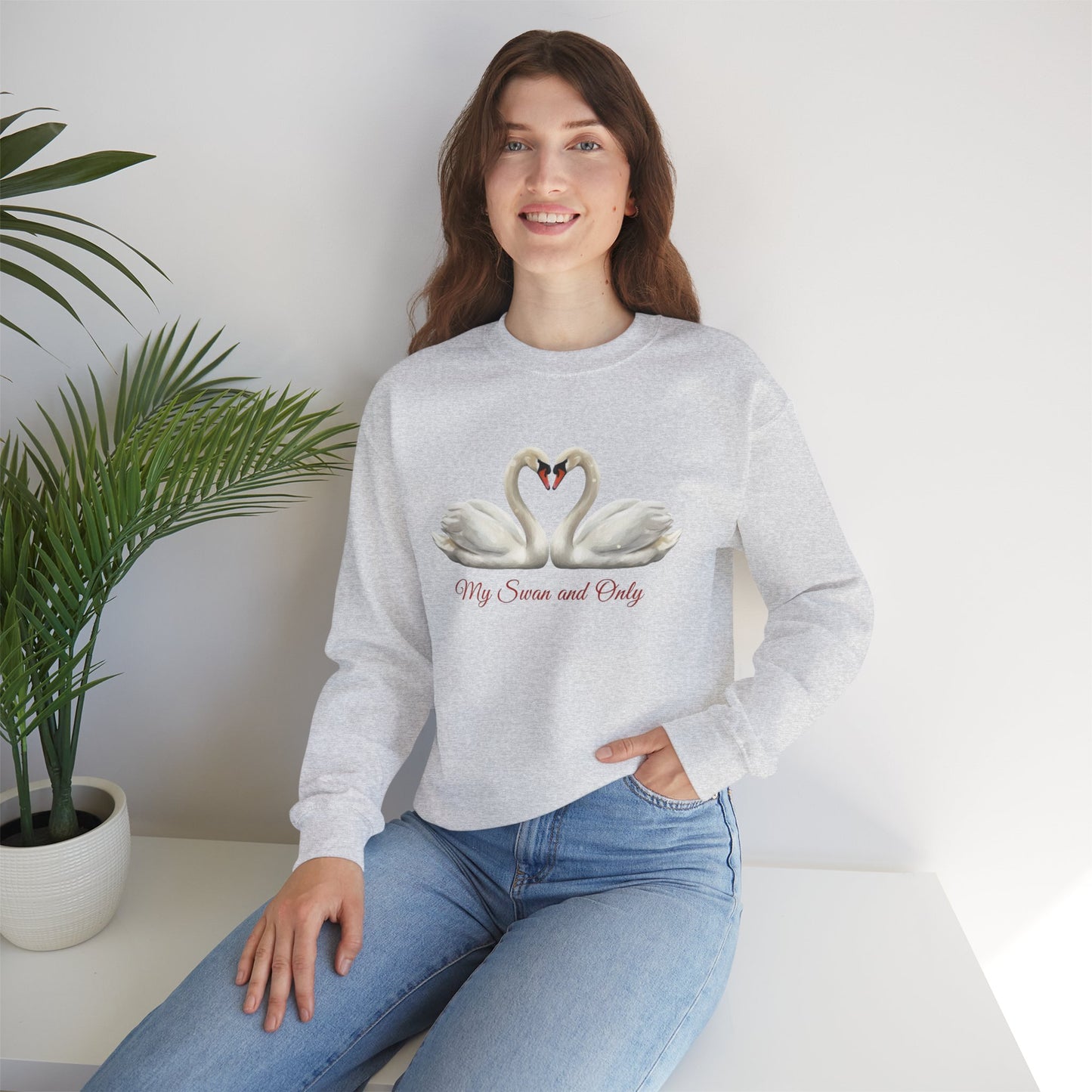 My Swan And Only Sweatshirt, Swan Love Sweater, Romantic Couple Gift, Valentine Sweatshirt, Anniversary Love Pullover