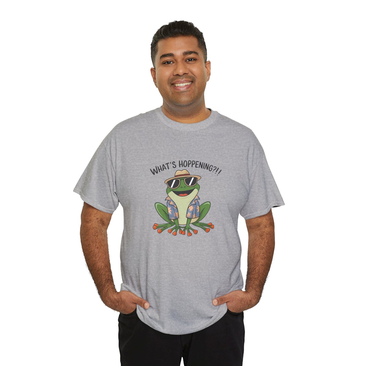 Funny Frog Shirt | What’s Hoppening T-Shirt | Cool Frog Graphic Tee | Amphibian Dad Joke Shirt | Cottagecore Animal Lover Gift