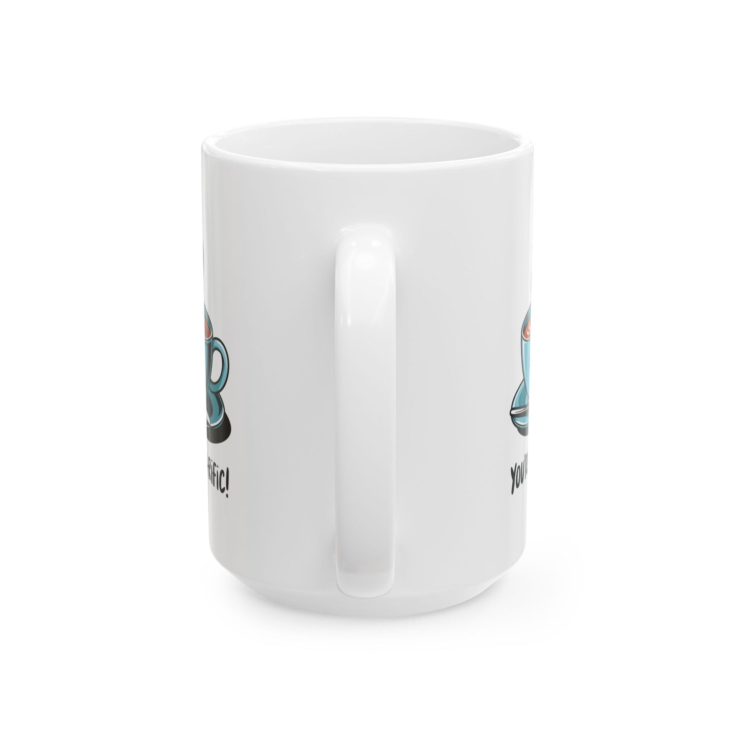 “You’re Tea-rific!” Tea Pun Mug | Cute Kawaii Tea Cup Mug | Funny Tea Lover Gift | Positive Vibes Ceramic Mug | Tea Time Kitchenware