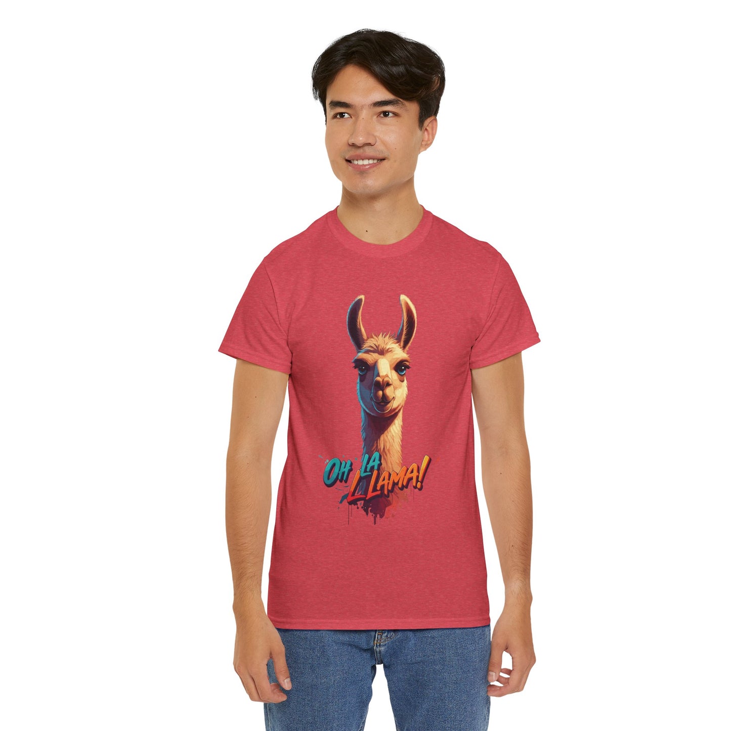 Oh la Llama Graphic Tee | Fun Llama T-Shirt, Cute Animal Lover Shirt, Llama Lover Gift, Quirky Party Tee, Trending Llama Fashion