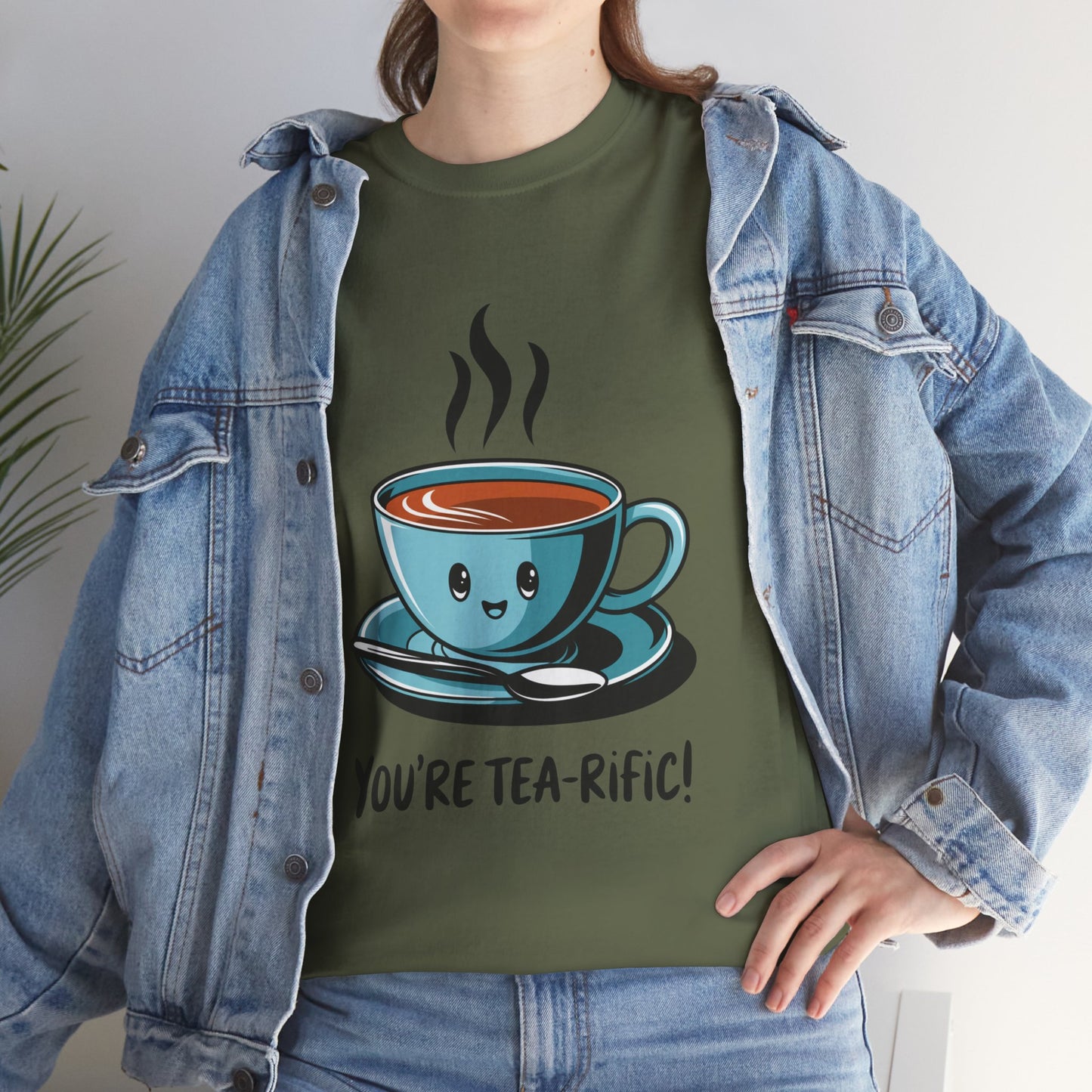 You’re Tea-Rific! Cute Tea Pun T-Shirt for Tea Lovers - Funny Gift, Kawaii Cup Graphic Tee - Unisex Soft Cotton Shirt