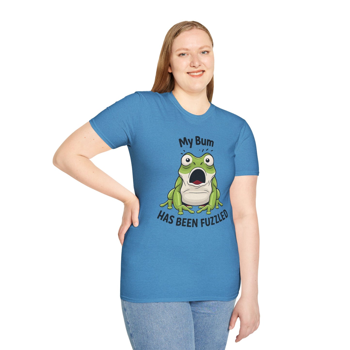 My Bum Has Been Fuzzled Shirt, Bumfuzzled Word Play Tee, Funny Frog T Shirt, Cute Shocked Frog Graphic Tee, Silly Humor Gift