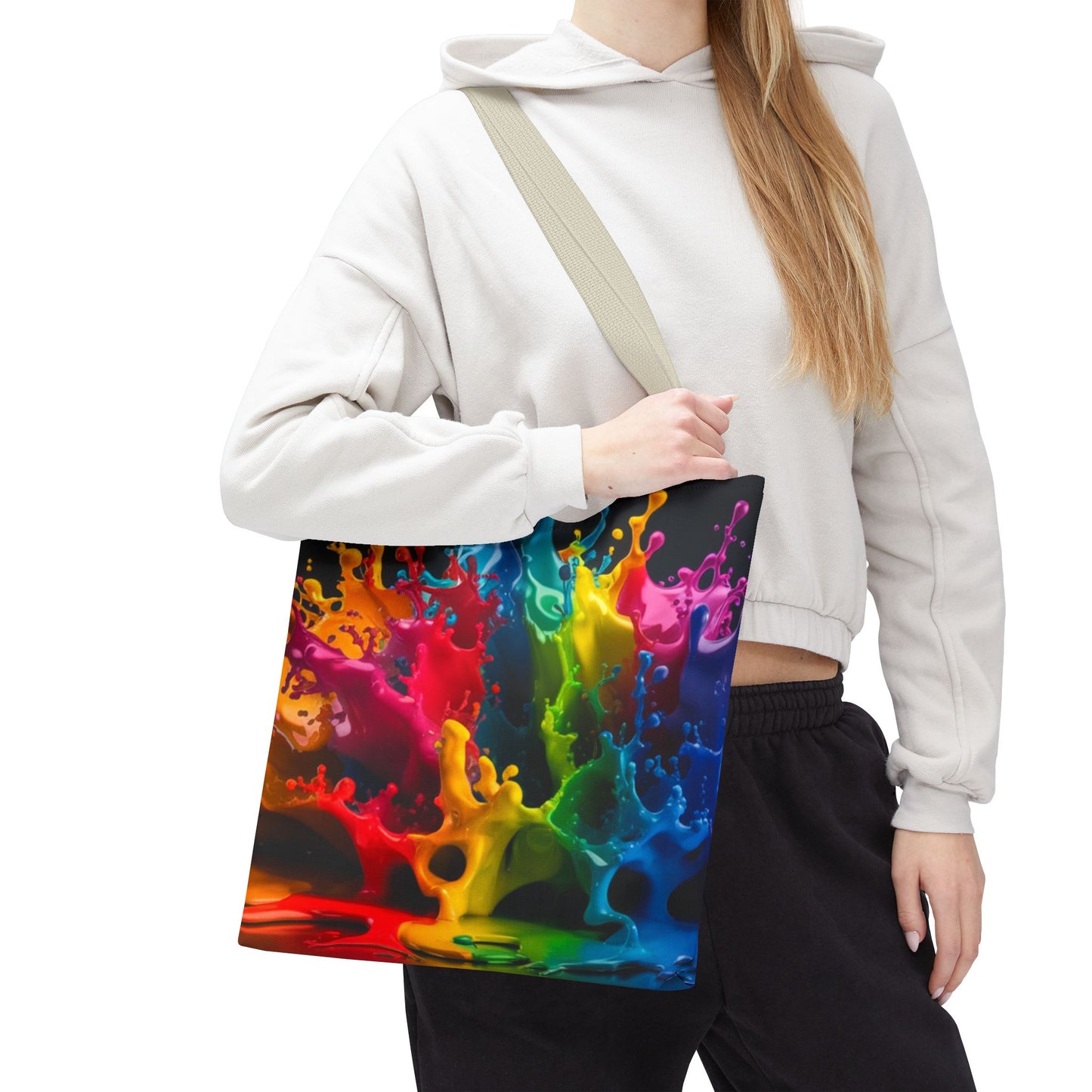 Colorful Splash Tote Bag - Vibrant Art for Every Occasion