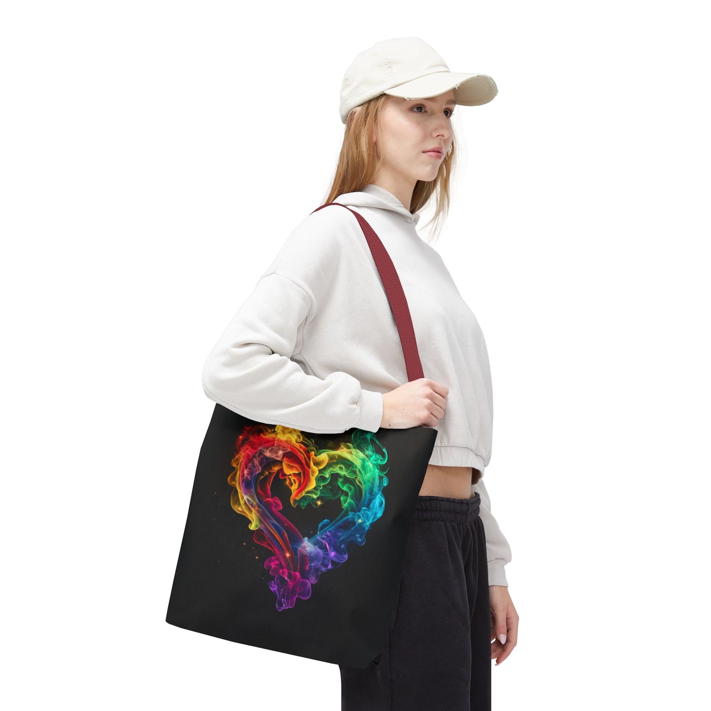 Colorful Smoke Heart Tote