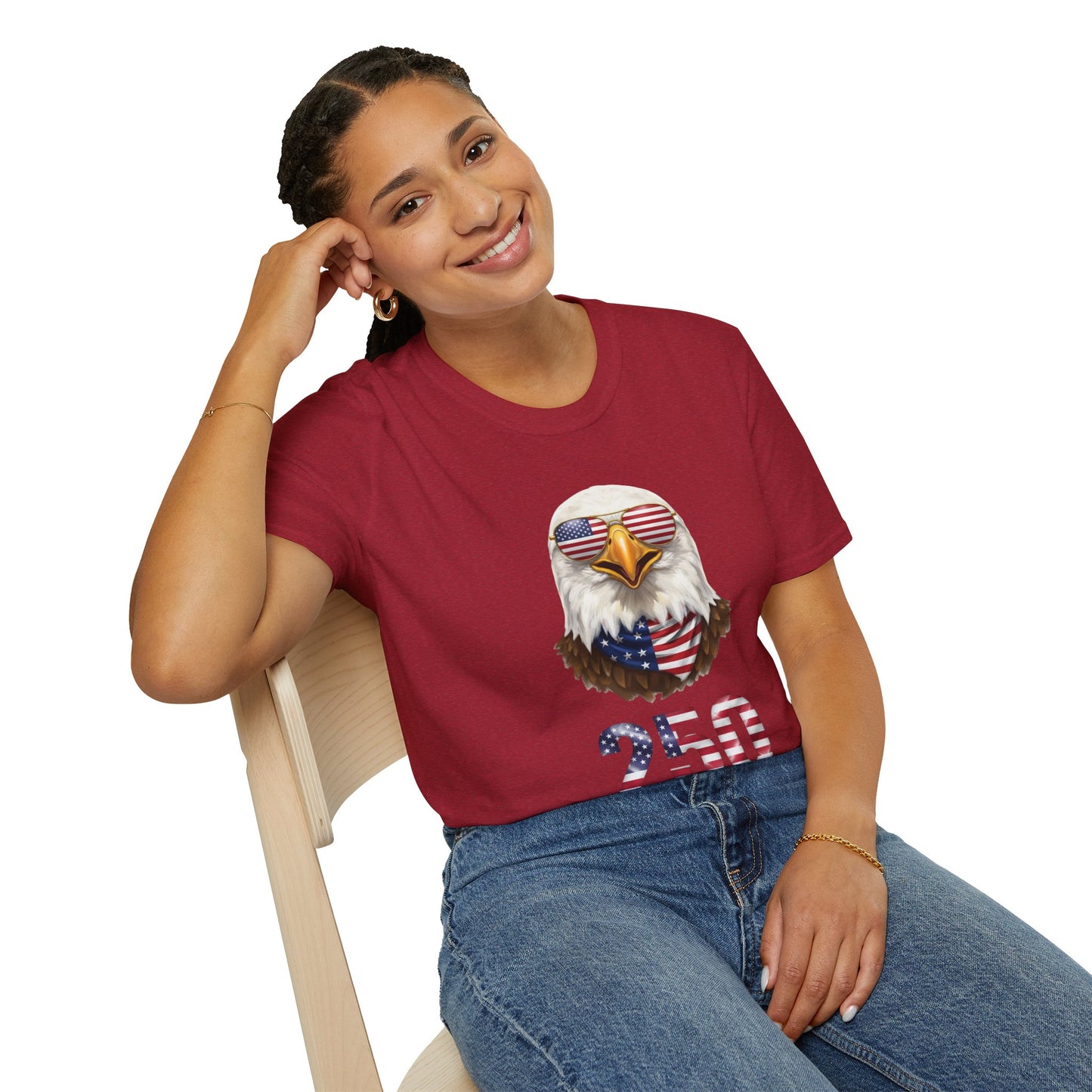 America 250 Eagle Shirt, Patriotic Bald Eagle Tee, USA Flag Sunglasses Shirt, 250th Anniversary Tee, 4th of July Shirt, American Pride Tee
