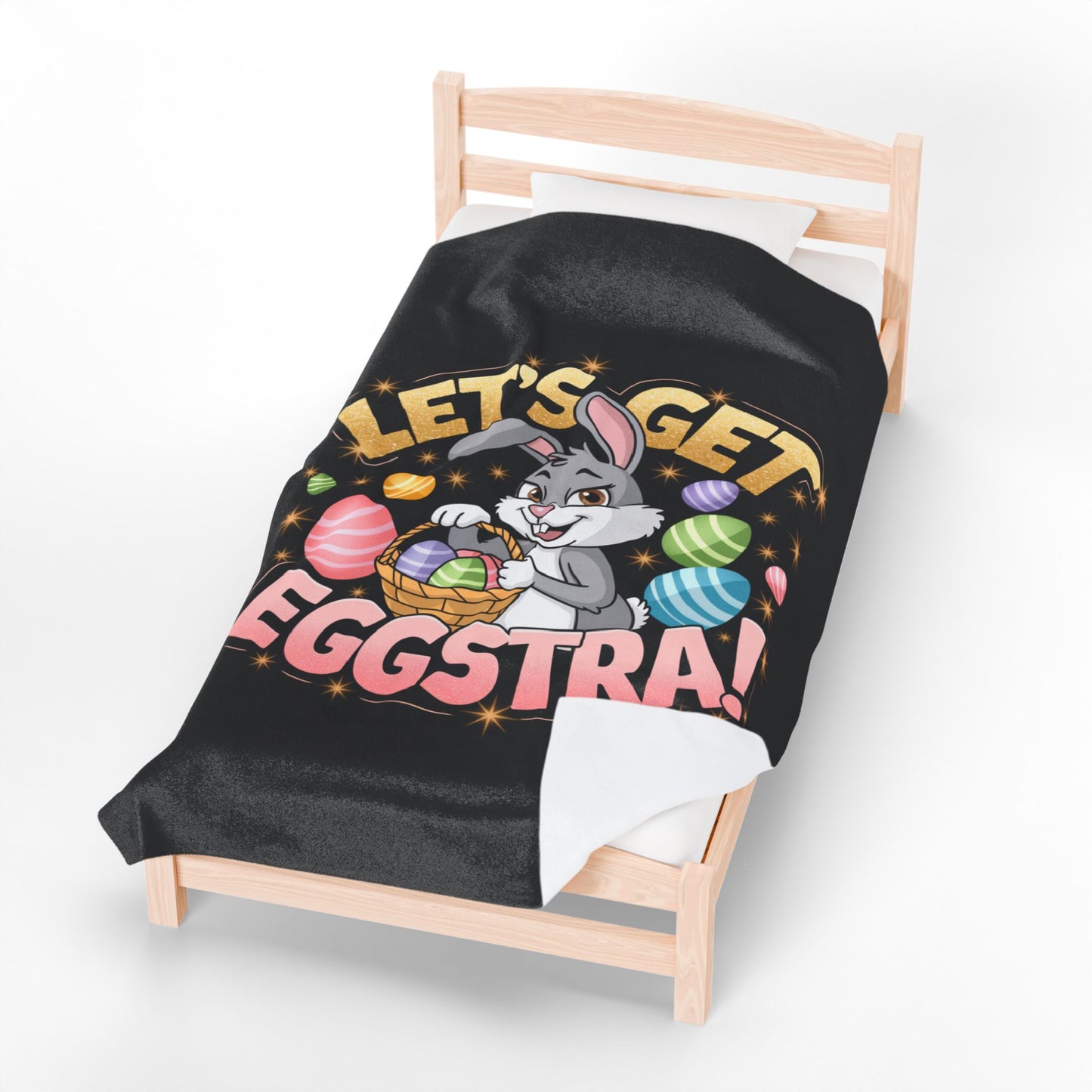 Easter Bunny Plush Blanket Throw Easter Decor Lets Get Eggstra