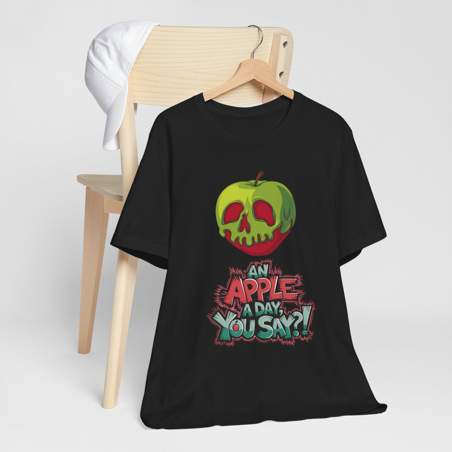 Funny Apple Skull Shirt – An Apple A Day You Say? – Grunge Fruit Tee – Y2K Nostalgia T‑Shirt – Gift for Fruit Lovers