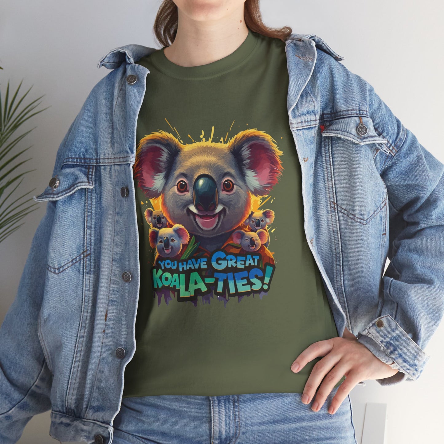You Have Great Koala‑ties Tee – Cute Koala Pun T‑Shirt, Animal Lover Gift, Funny Wildlife Graphic, Unisex Casual Tee