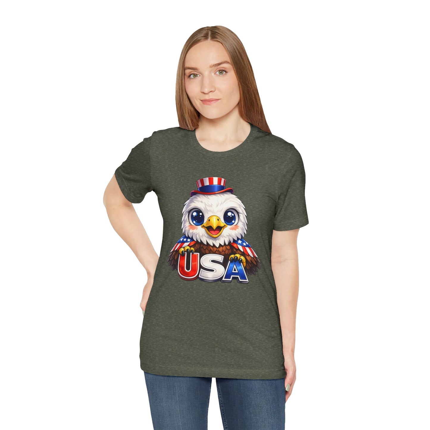 Cute USA Eagle Shirt, Patriotic Eagle T Shirt, Fourth Of July Shirt, American Flag Eagle Tee, Freedom Graphic Shirt, USA Pride Top