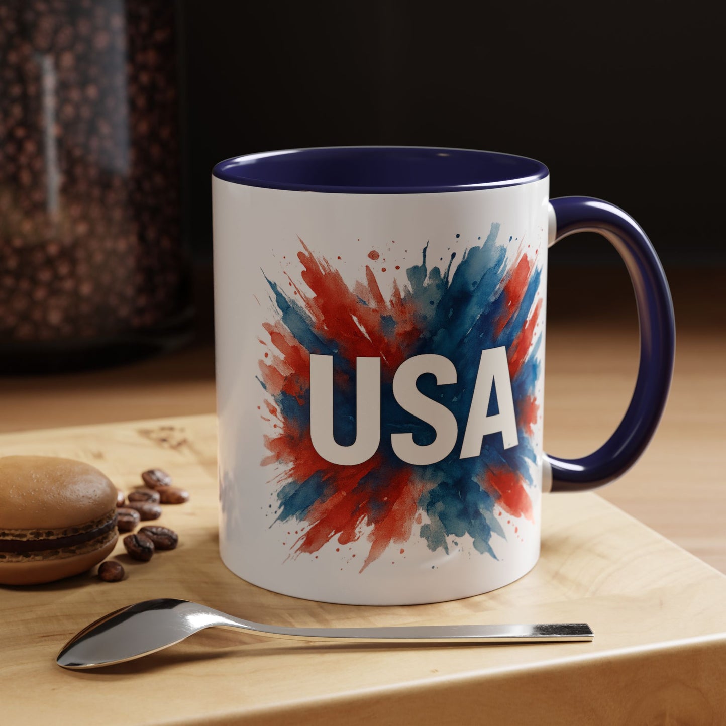USA Patriotic Coffee Mug | 4th of July Gift | Red White Blue Mug | American Pride Cup | Independence Day Drinkware | USA Mug