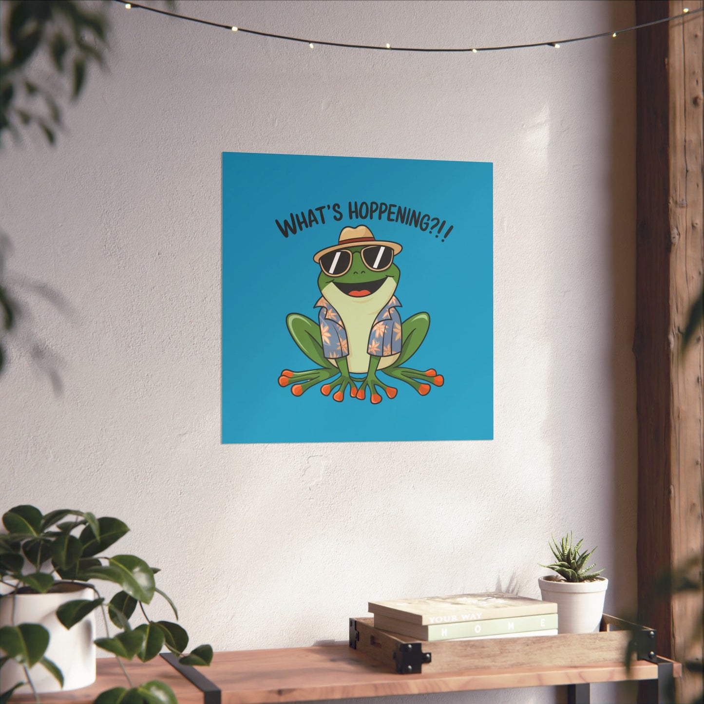 Vertical Poster - What's Hoppening Frog Pun