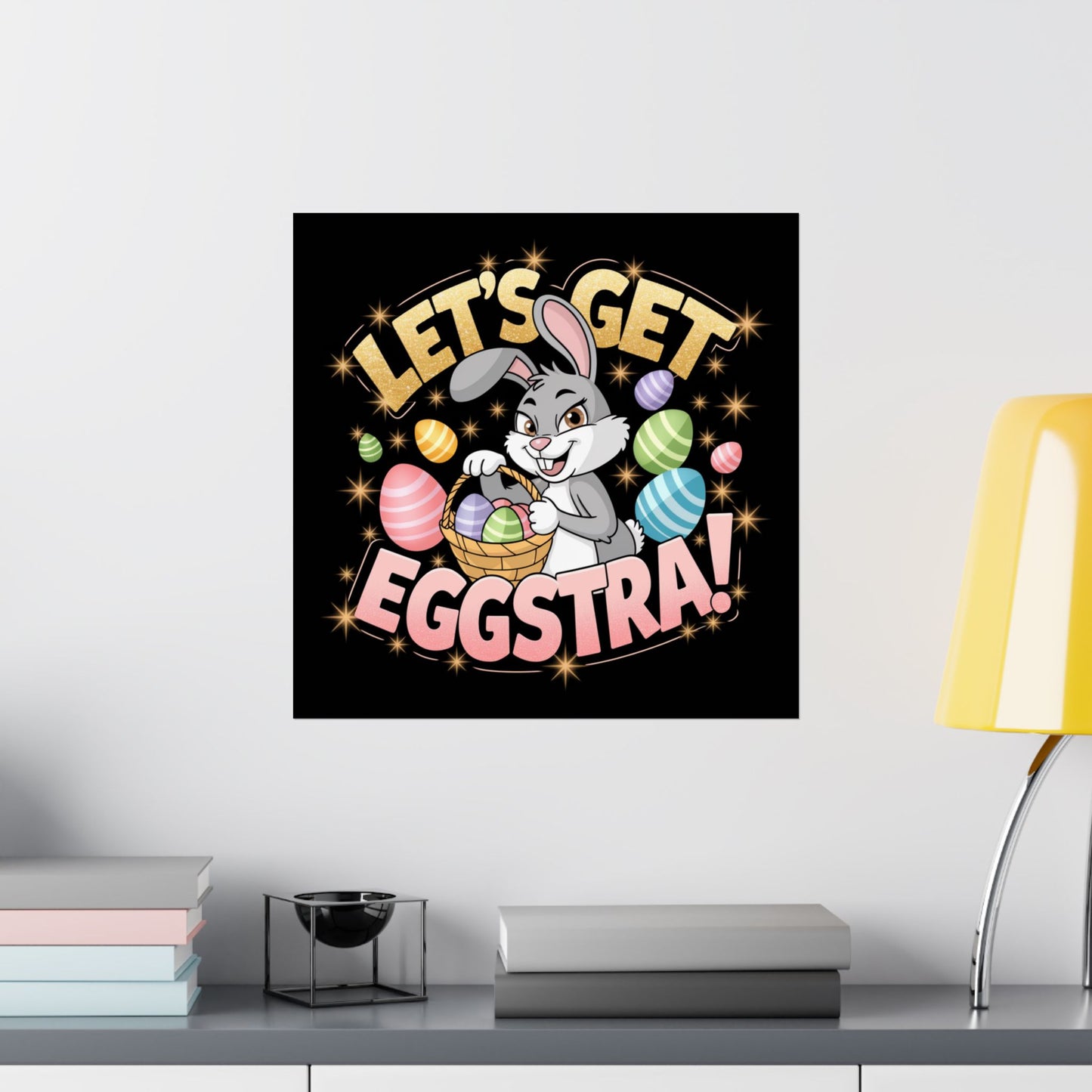 Easter Bunny Party Poster Easter Poster Easter Bunny Art Easter Decor