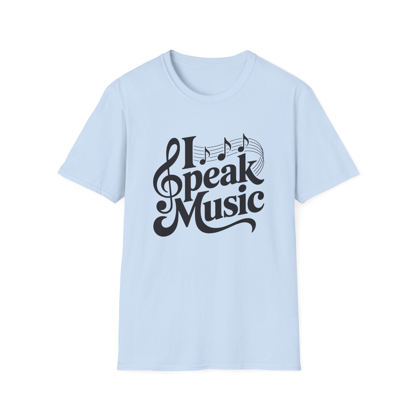I Speak Music Shirt | Funny Music Lover T-Shirt | Gift for Musicians, Choir, Band Teachers & Music Students | Treble Clef Graphic Tee