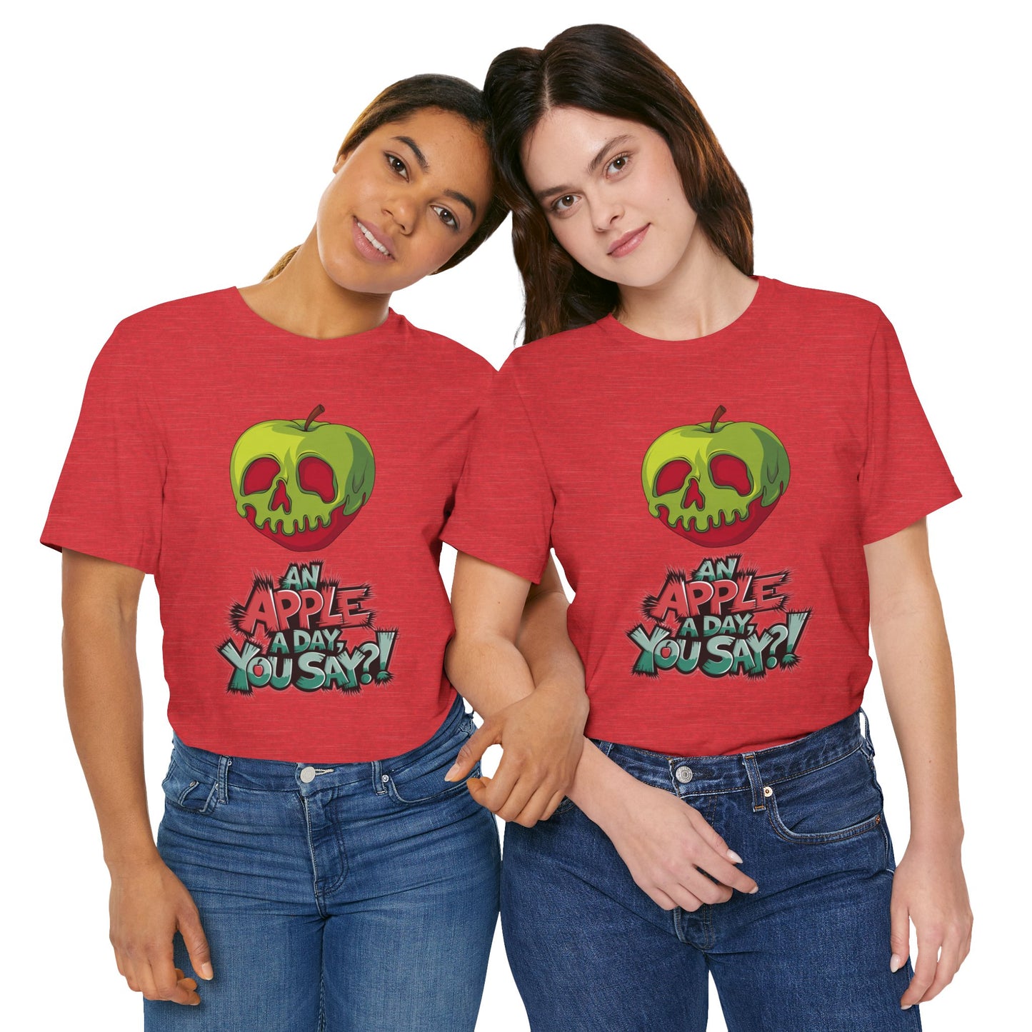 Funny Apple Skull Shirt – An Apple A Day You Say? – Grunge Fruit Tee – Y2K Nostalgia T‑Shirt – Gift for Fruit Lovers