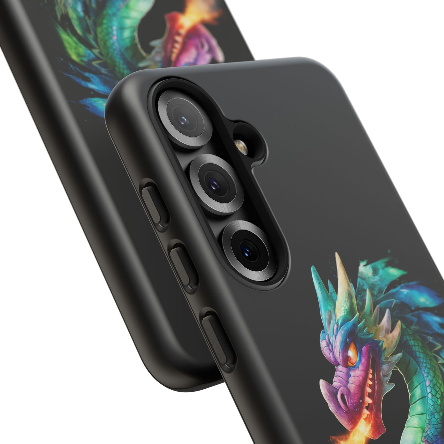 Fire-Breathing Dragon Samsung Case - Tough Fantasy Art Cover - Dark Academia Aesthetic Geek Gift for Galaxy S23/S24/S25/Ultra