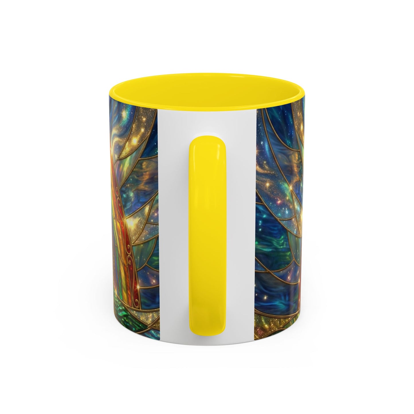 Stained Glass Pot of Gold Mug, Rainbow Coffee Cup, St Patricks Day Gift, Magical Fantasy Tea Mug, Celestial Drinkware, Lucky Irish Gift
