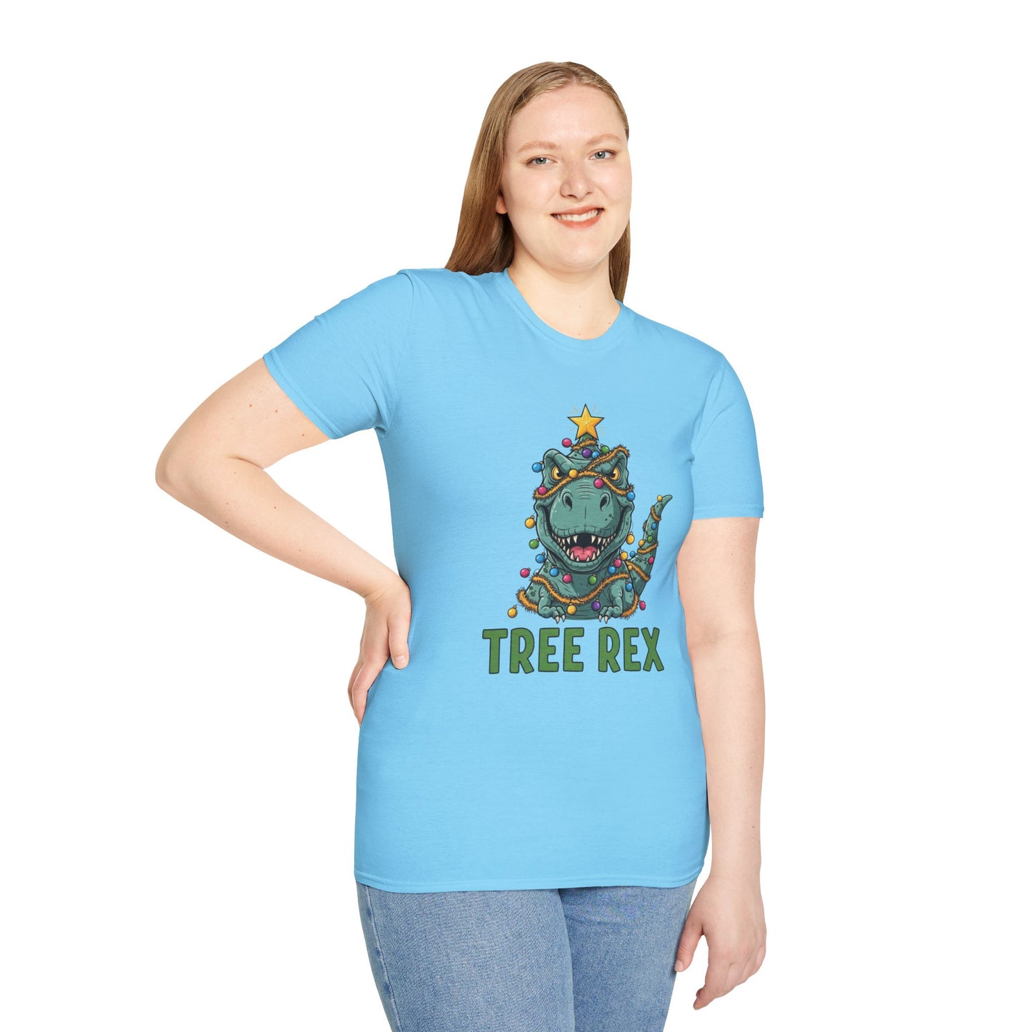 Tree Rex T-Shirt, Dinosaur Christmas Tee, Funny Holiday Dino Shirt, Tree Rex Dinosaur Xmas Graphic Tee, Cute Winter Gift Tee