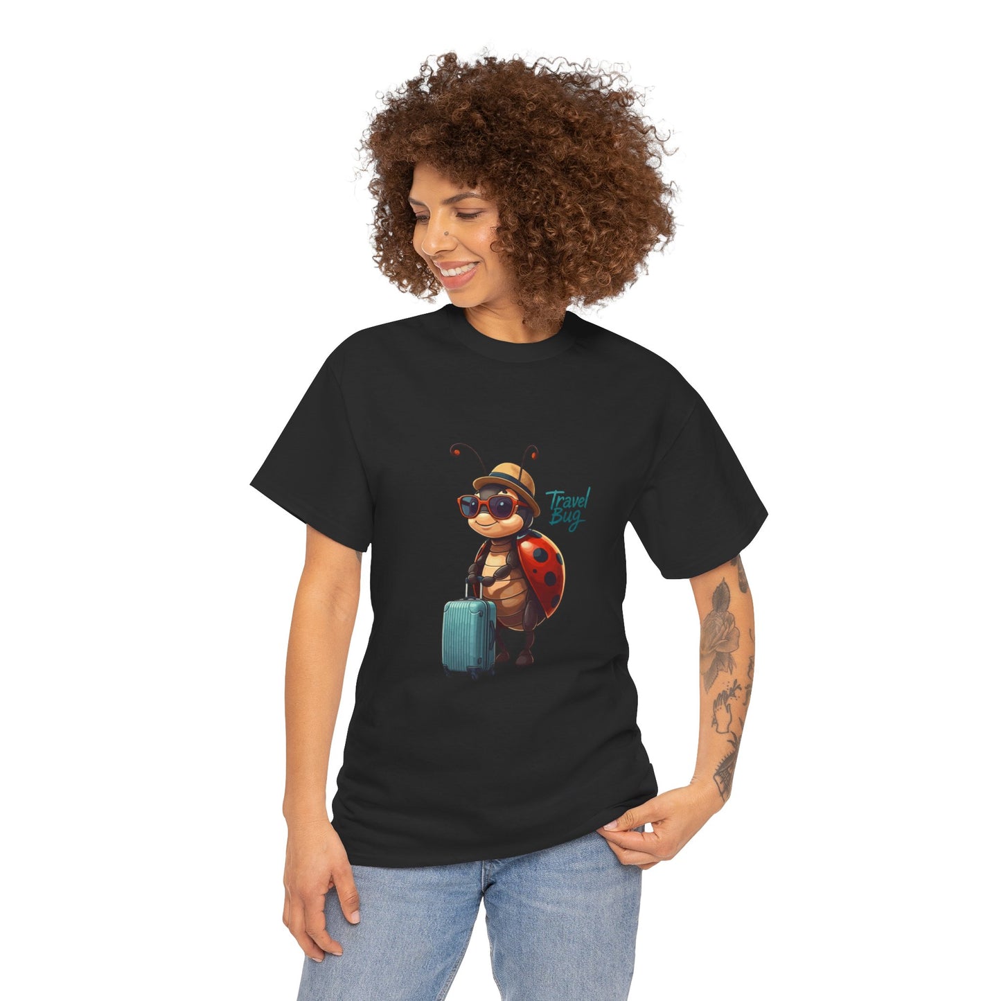 Travel Bug T-Shirt – Cute Ladybug Travel Tee | Funny Wanderlust Shirt for Travel Lovers | Unisex Graphic Tee Gift for Adventurers