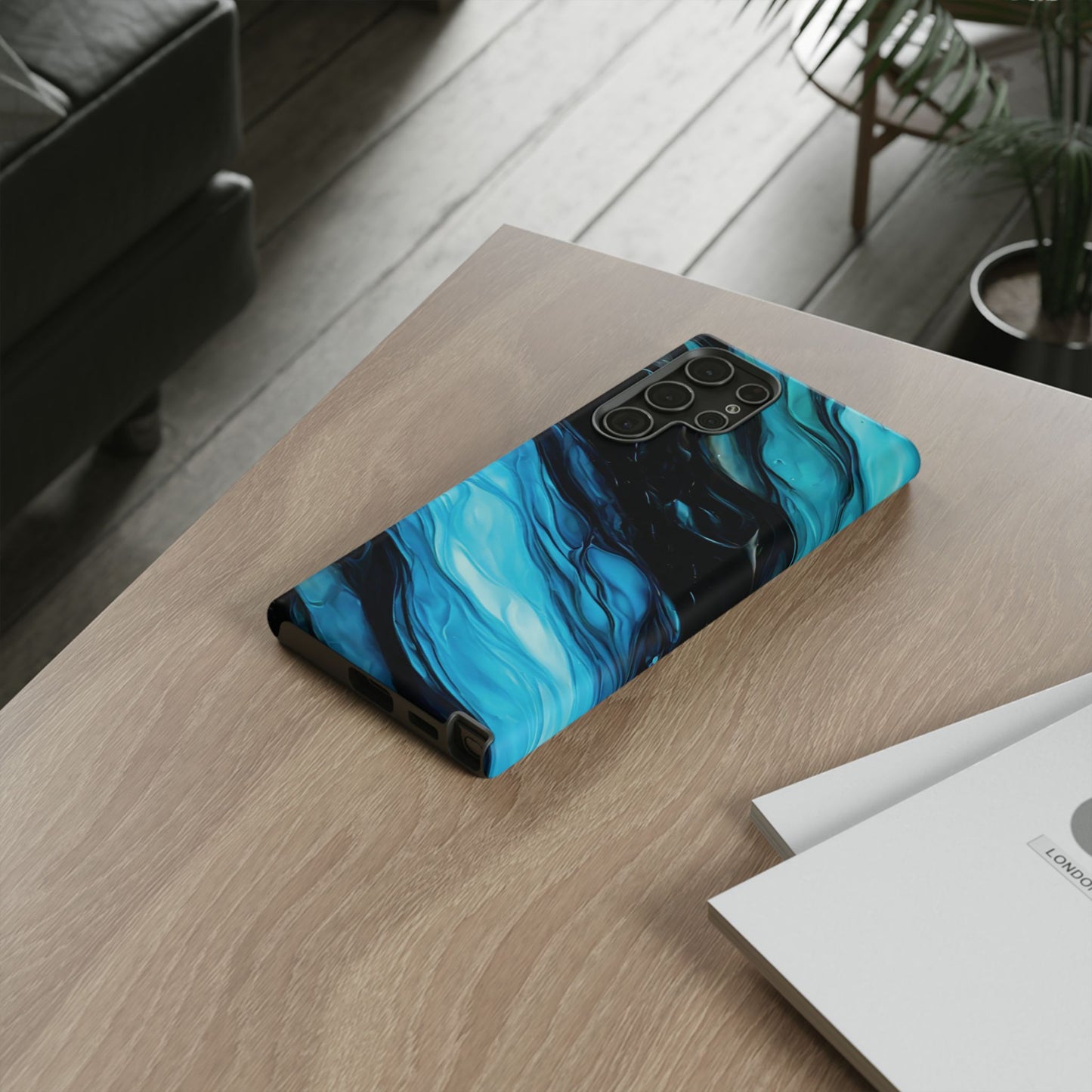 Samsung Galaxy Blue Splash Phone Case